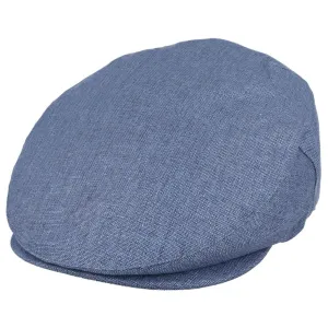 Flat Cap - Lightweight Sun Hat In Cream, Blue - Maz