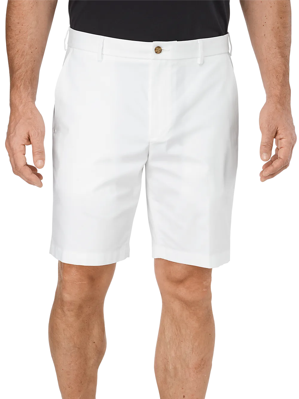 Flat Front Lightweight Impeccable Shorts - White