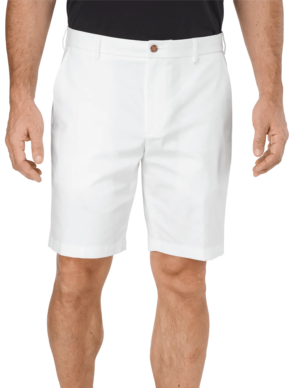 Flat Front Lightweight Impeccable Shorts - White