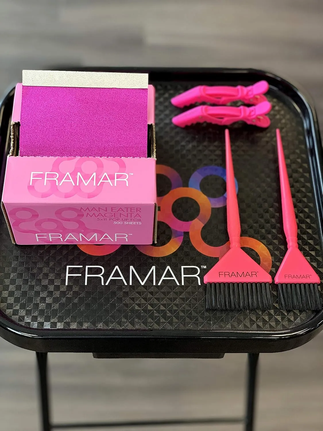 Framar Magenta Hair Foils For Highlighting - Pop Up Hair Foil, Highlight Foils For Hair, Aluminum Foil Sheets, Salon Foils For Hair Stylist, Hair Dye Supplies, Non Slip 500 Pop Up Foil Sheets