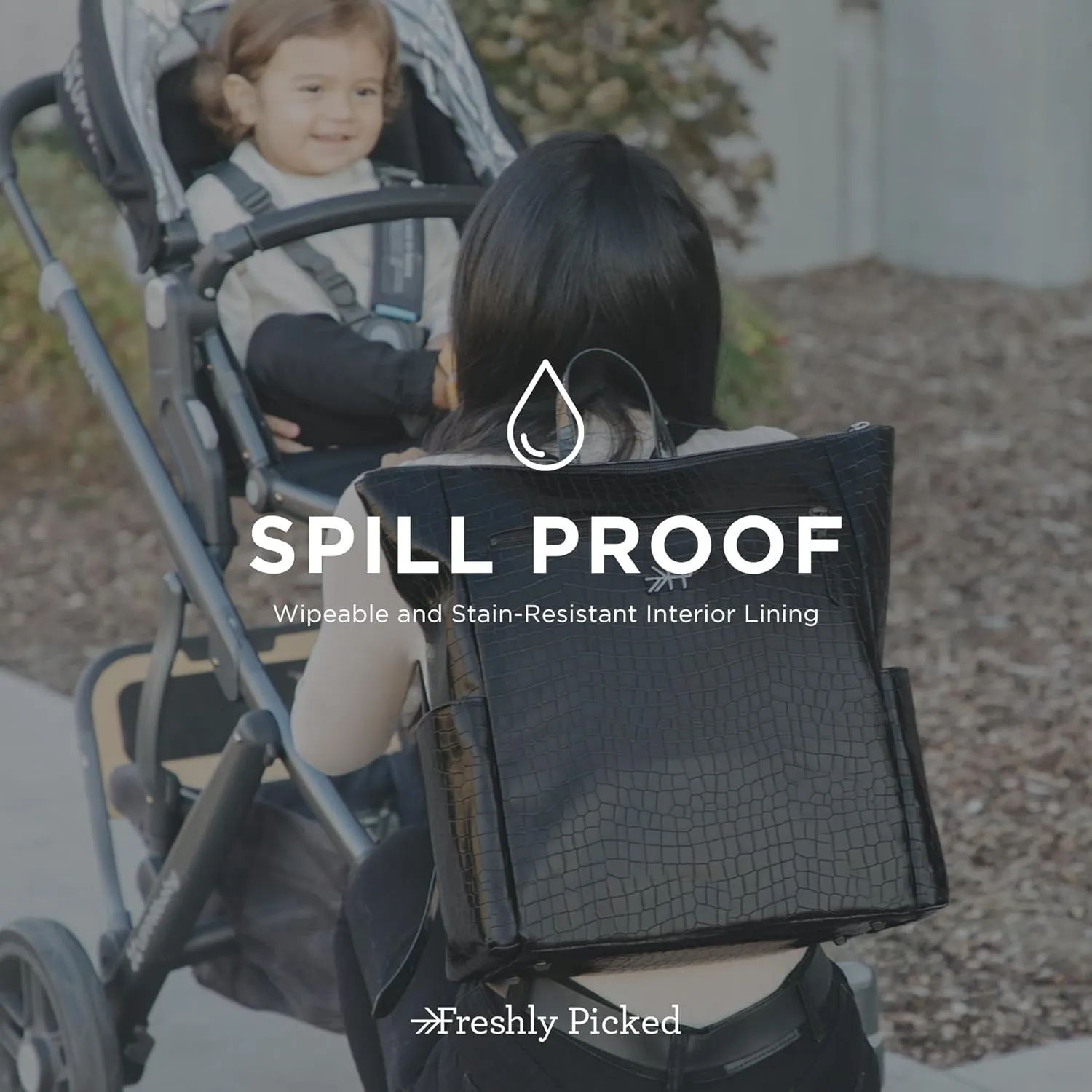 Freshly Picked Minimal Diaper Bag Backpack, Croc