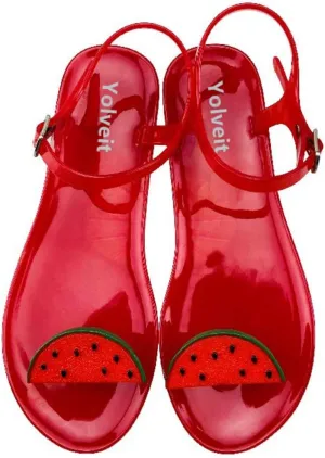 Fruit Flat Sandals Jelly Beach Casual Sandals