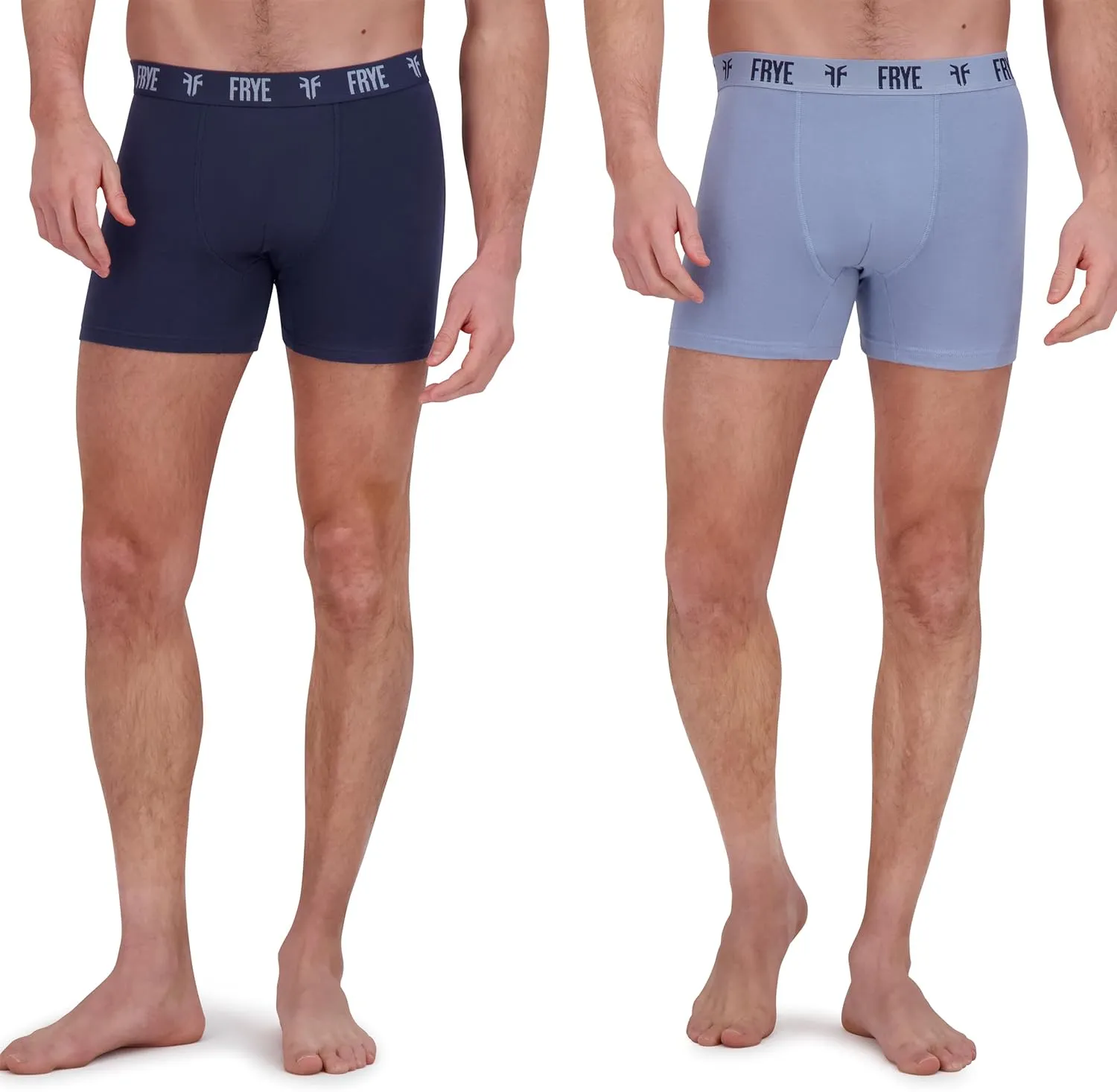 Frye Mens Boxer Briefs 4-Pack, Spandex-Cotton Boxer Briefs with Logo Waistband, Mens Underwear Cotton Stretch