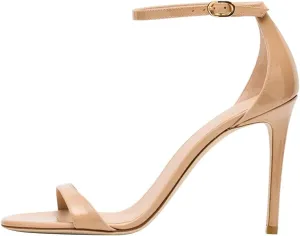 FSJ Shoes Women Crystal Embellished High Heel Sandal Open Toe Strappy Stiletto Thin Ankle Buckle Strap for Elegant Party Size 4-16 US