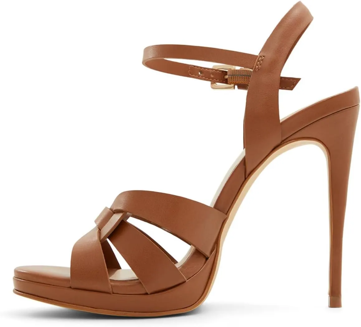 FSJ Women Stylish High Heel Strappy Sandals Open Toe Ankle Strap Platform Stilettos Formal Events Parties Night Out Shoes Size 4-16 US