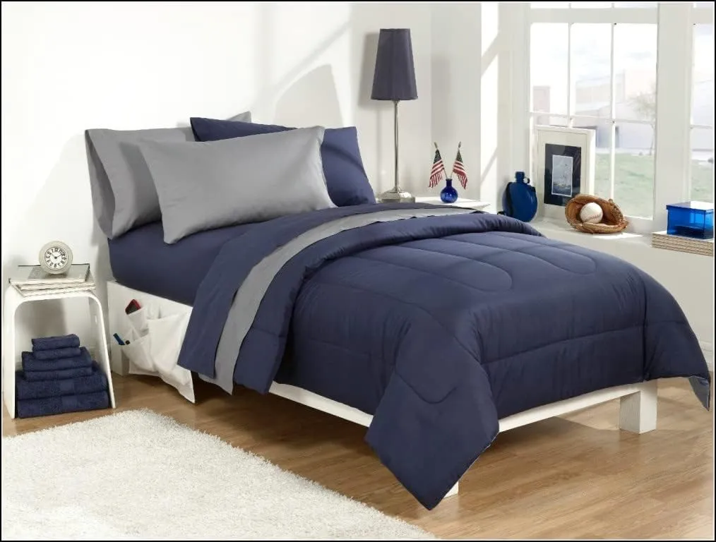 Full XL 100% Microfiber Double Brushed Sheet Set - Extra-Soft, Breathable & Wrinkle-Free - 15" Deep Pockets, 54" x 80" - Ideal for Extra Long Full Beds - 4PC Set (Full XL, Light Grey)