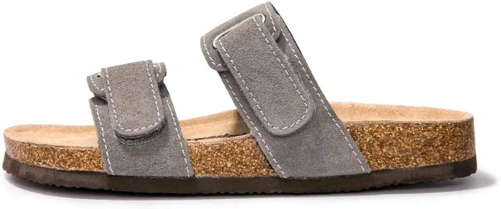 FUNKYMONKEY Unisex Slide Sandals Adjustable Double Buckle with Soft Footbed Comfort Slides for Women and Men