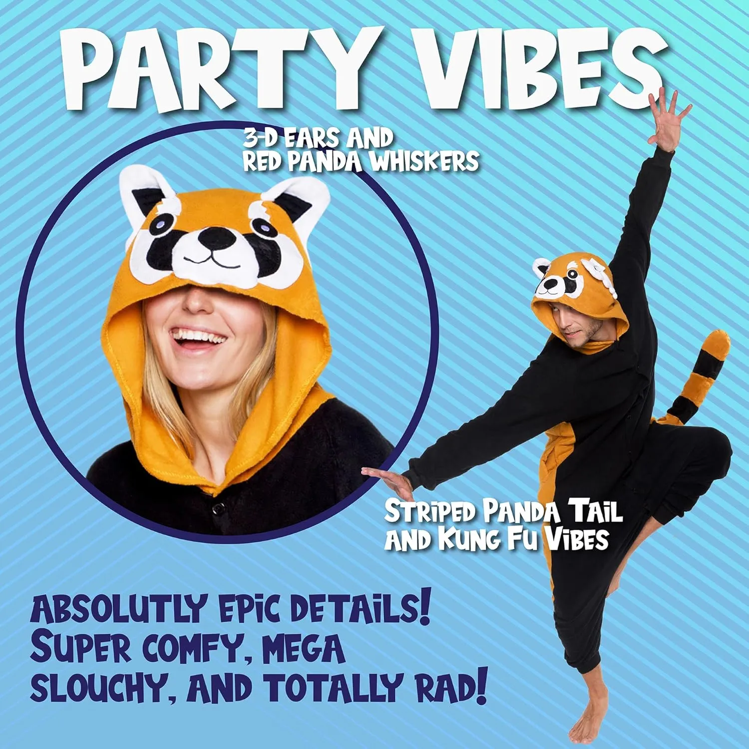 Funziez! Adult Onesie Halloween Costume - Animal and Sea Creature - Plush One Piece Cosplay Suit for Adults, Men and Women