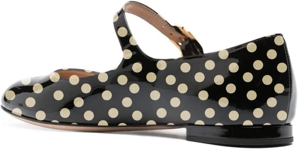 FYS Women Round Toe Mary Janes Cute Slim Strap Ballet Flats Comfy Walking School Office Shoes Size 4-15 US