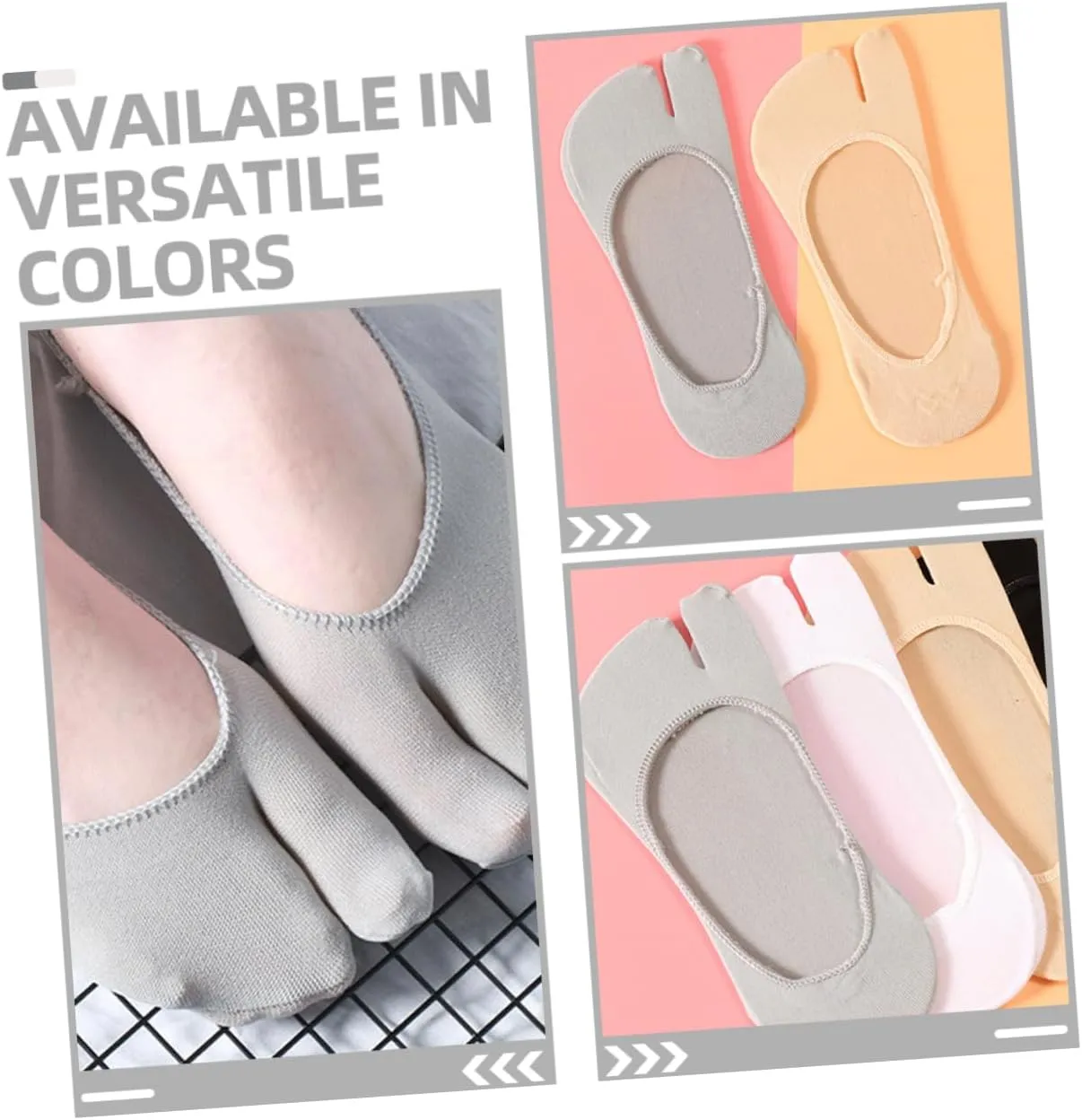 GALPADA Tabi Socks Women Crew Socks Mens Split Toe Sandal Socks Toe Separator Socks for Women Thin Socks Women