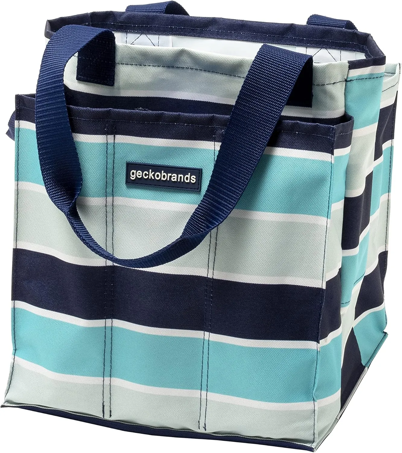 geckobrands 7 Pocket Market Tote Bags - Lightweight Multipurpose Organizer Pool Beach Travel Grocery Bag Multiple Pockets