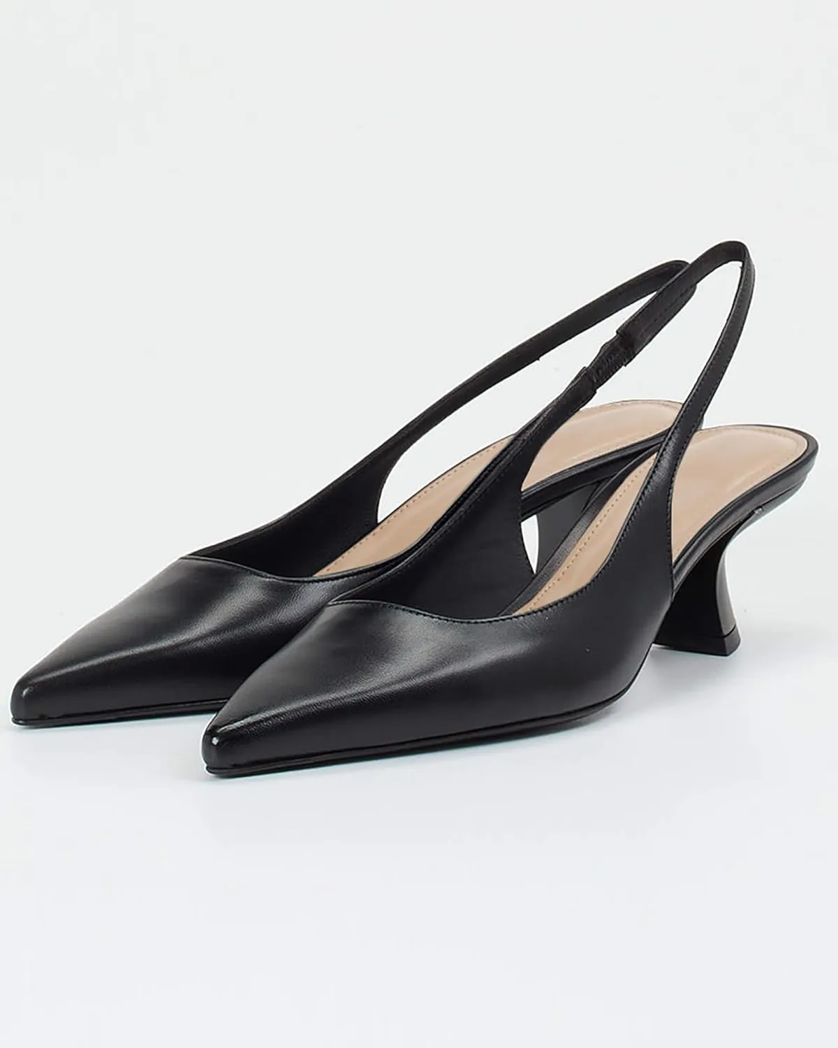 gihubafuil Women’s Low Kitten Heel Pumps Shoes Closed Pointed Toe Heels Casual Slingback Slip-on Dress Shoes