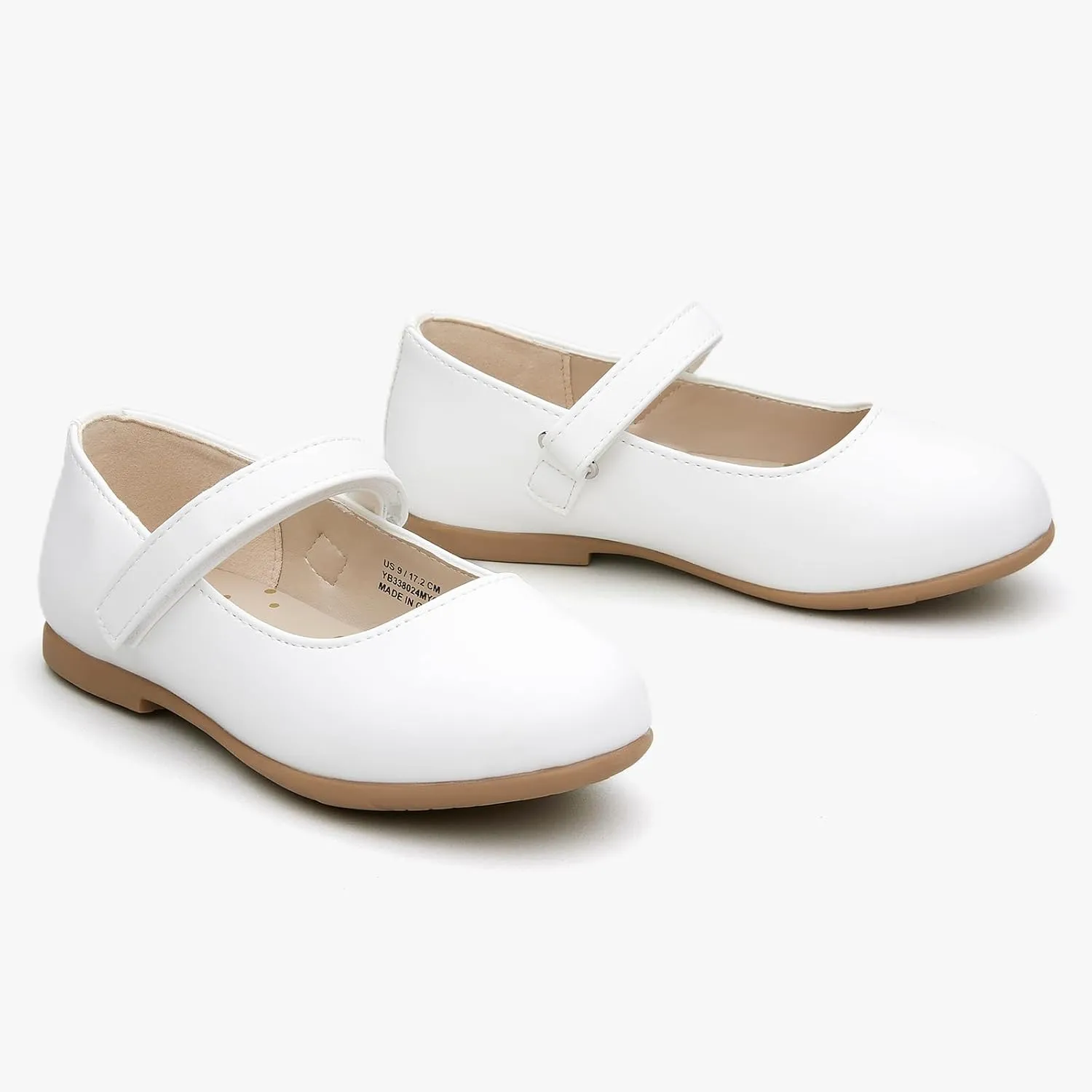 Girl Mary Jane Ballerina Flat Dress Shoe for Toddler Little Kid