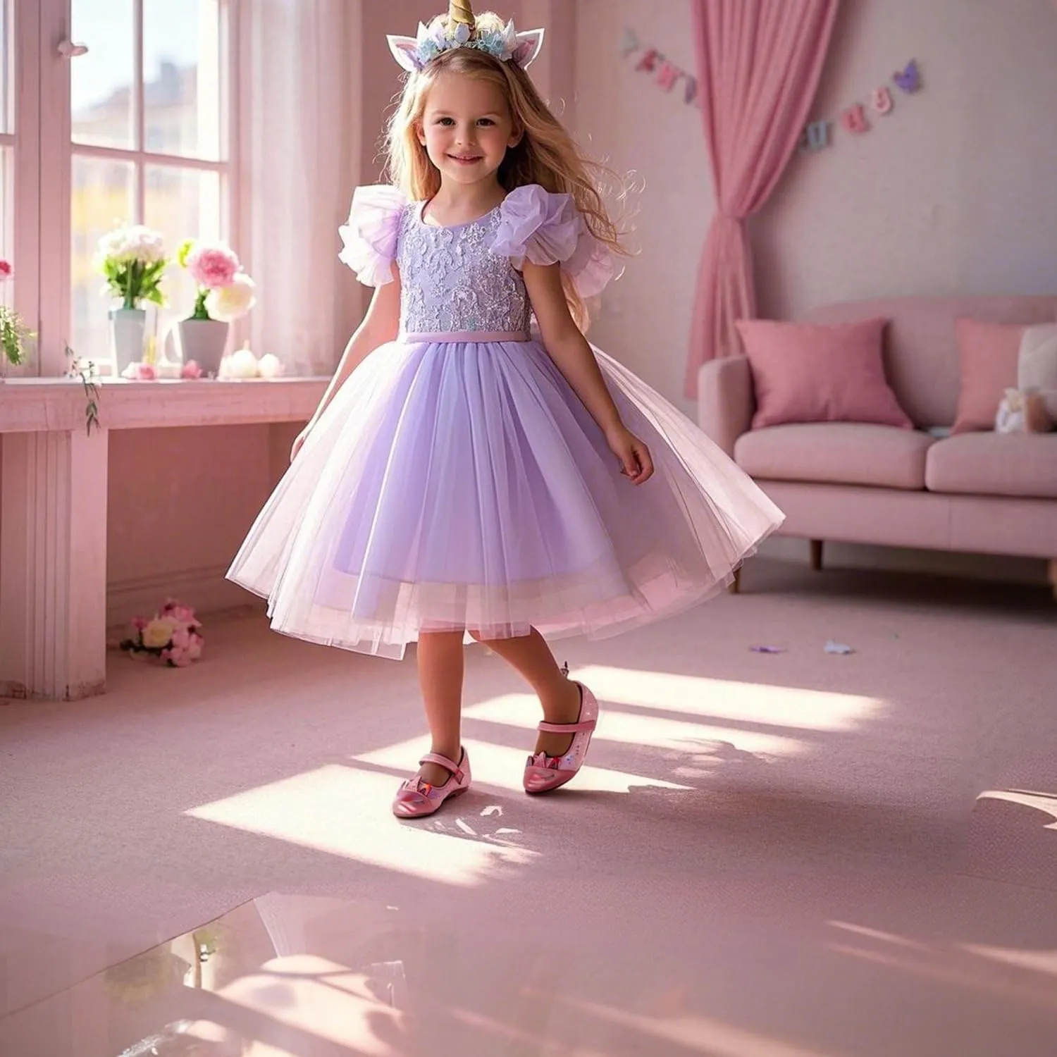 Girls Dress Shoes Ballet Mary Jane Flat Toddler Kid Bow Party Shoes
