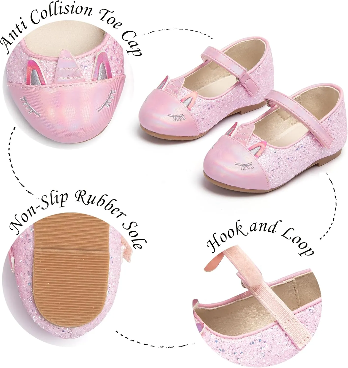 Girls Dress Shoes Ballet Mary Jane Flat Toddler Kid Bow Party Shoes