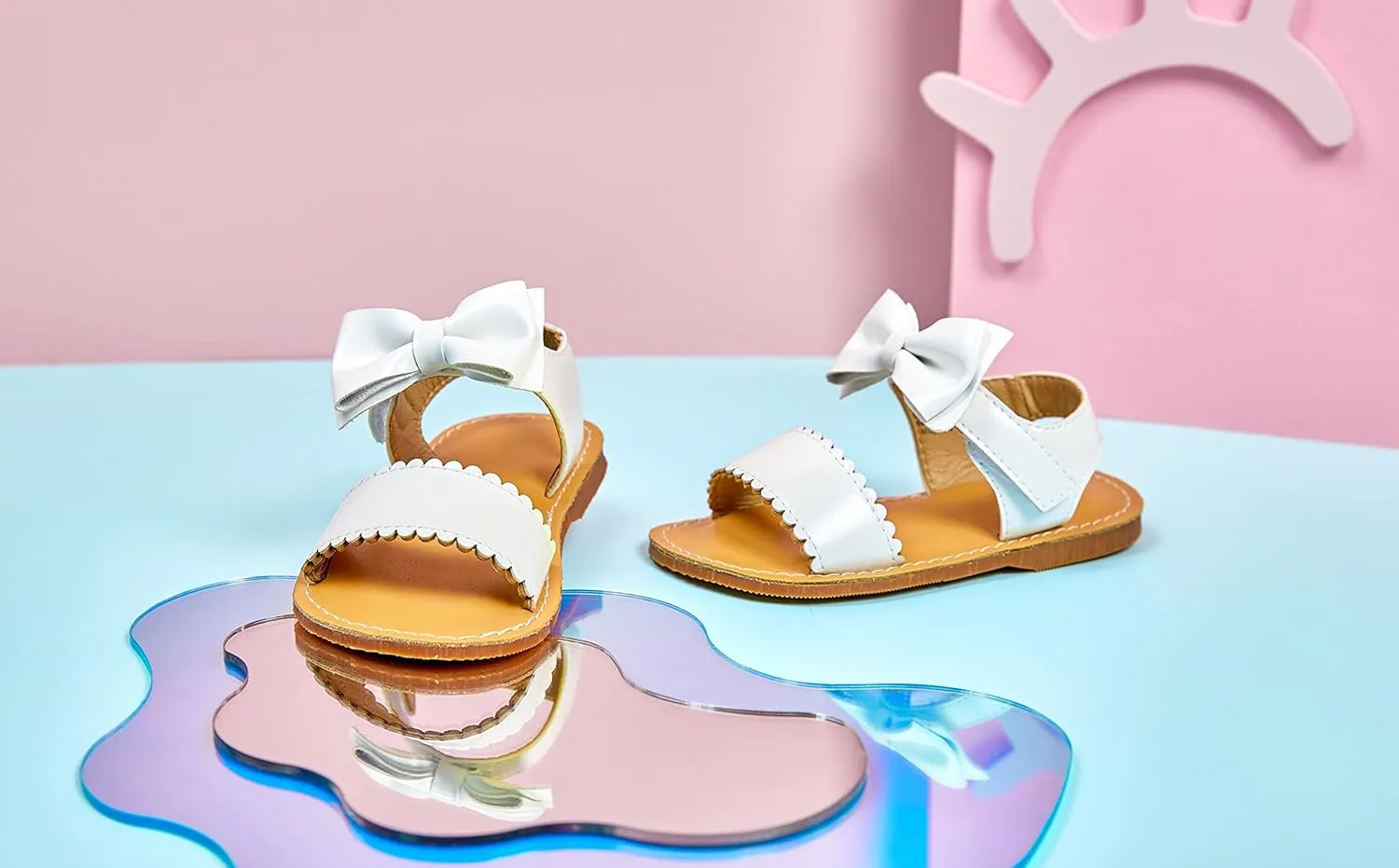 Girls Open Toe Flat Sandals Summer Casual Toddler Little Kid Sandals