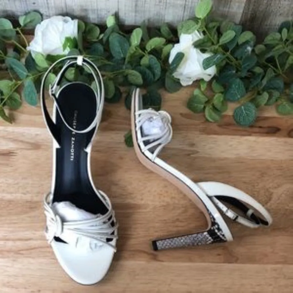 Giuseppe Zanotti Thin-Strap High-Heel Sandals Cream Size 6.5