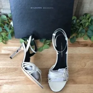 Giuseppe Zanotti Thin-Strap High-Heel Sandals Cream Size 6.5