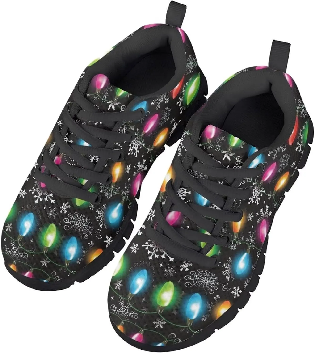 Gomyblomy Kids Running Shoes Boys Girls Tennis Shoes Lightweight Breathable Athletic Shoes Lace Up Flat Sneakers