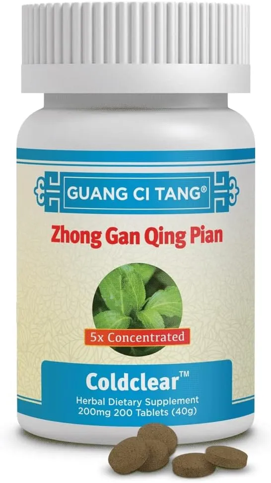 Guang Ci Tang - Zhong Gan Qing Pian, Coldclear, 200mg 200 Tablets