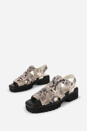 HADDIE SNAKESKIN DAD SANDAL