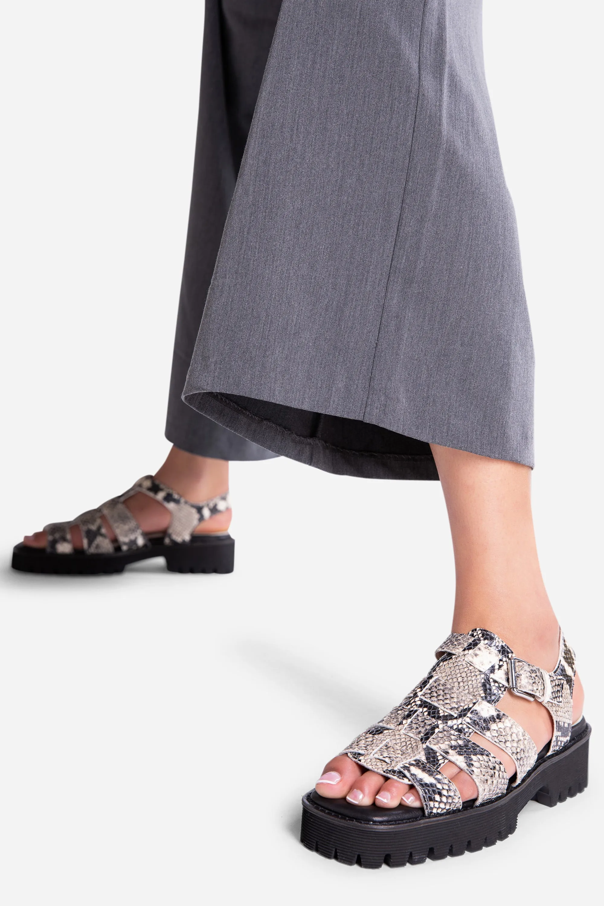 HADDIE SNAKESKIN DAD SANDAL