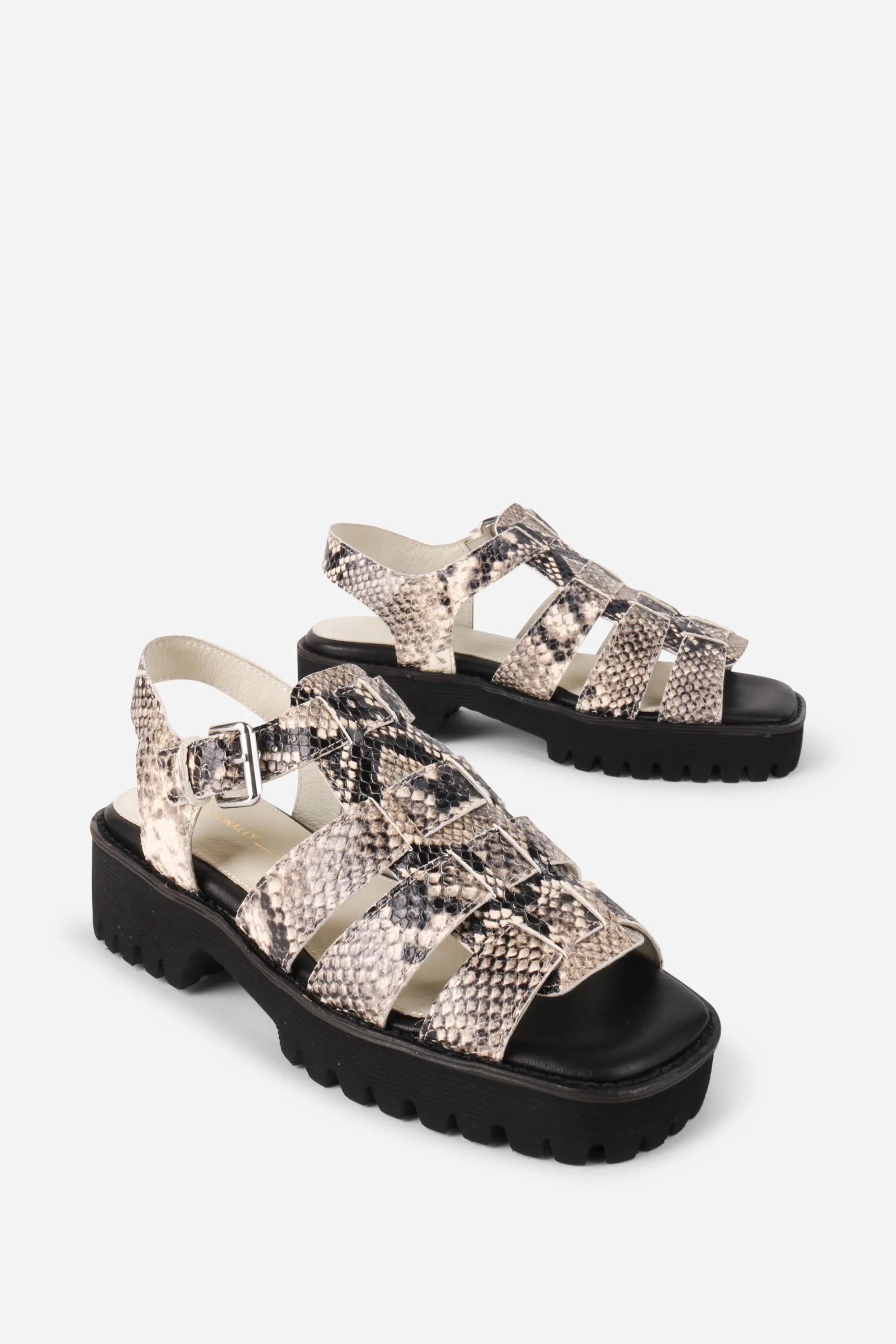 HADDIE SNAKESKIN DAD SANDAL