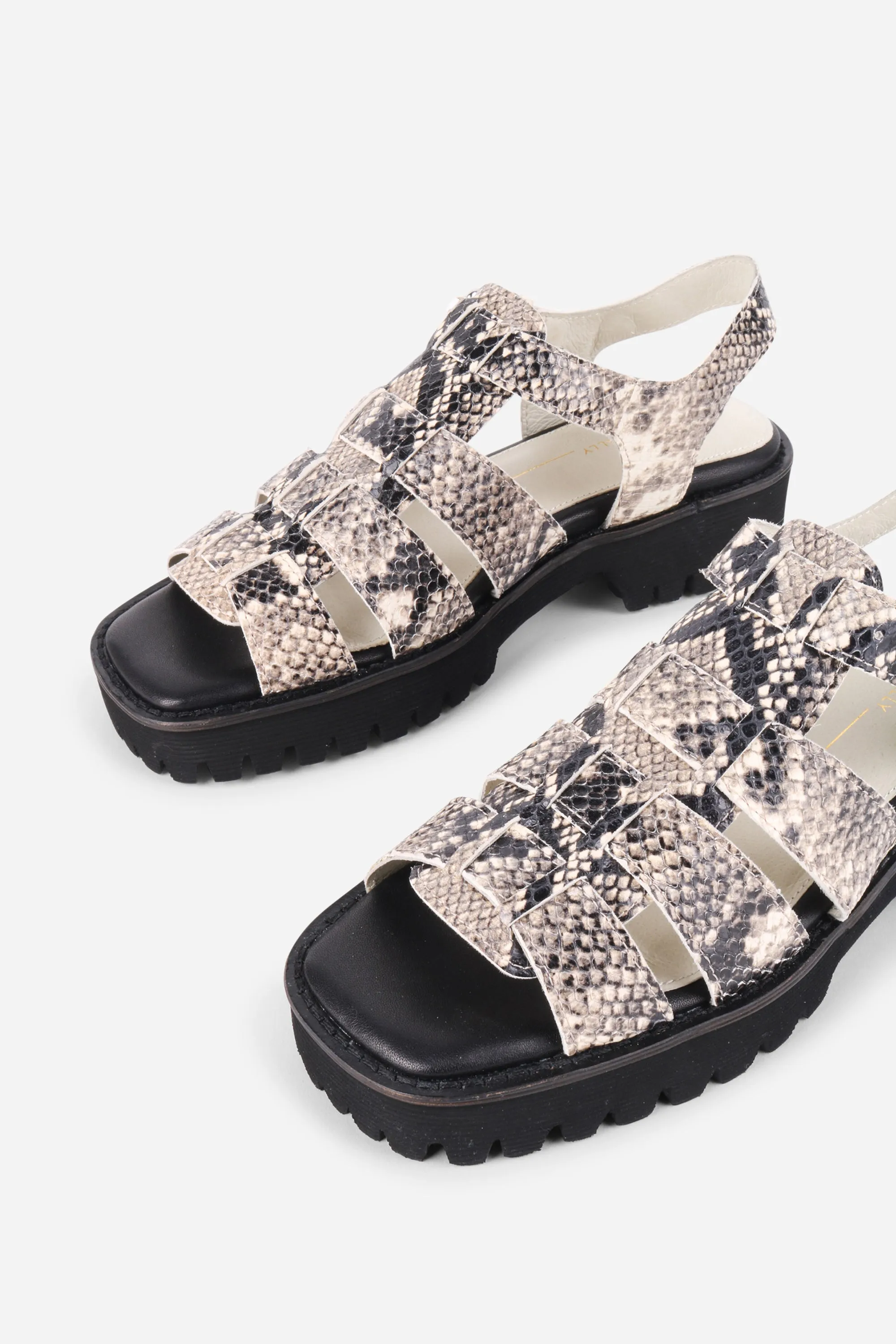 HADDIE SNAKESKIN DAD SANDAL