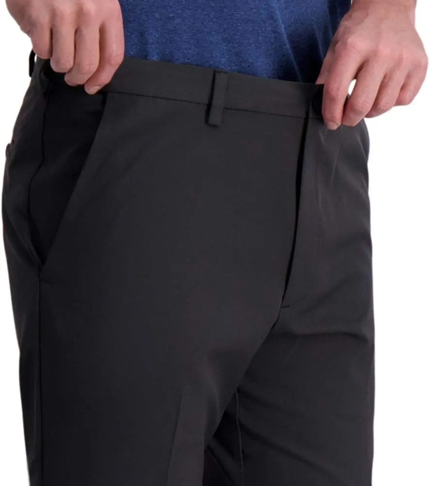 Haggar Men's Cool Right Performance Flex Solid Classic Fit Flat Front Pant (Regular and Big & Tall Sizes)