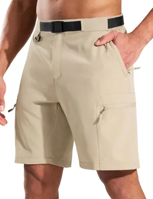 Haimont Men's Quick Dry Hiking Cargo Shorts 9in Lightweight Water Repellent UPF50 Travel Camping Shorts 5 Zipper Pockets