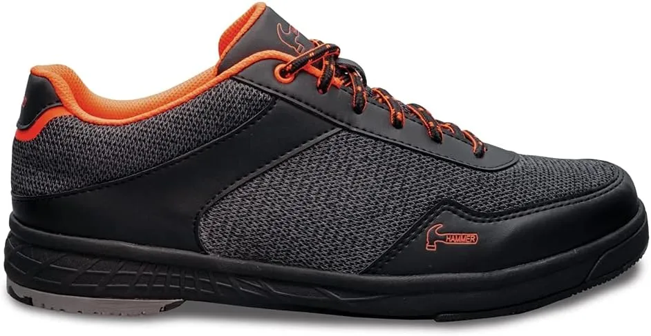 Hammer Mens Modern Bowling Shoes, Black/Orange, 13 US
