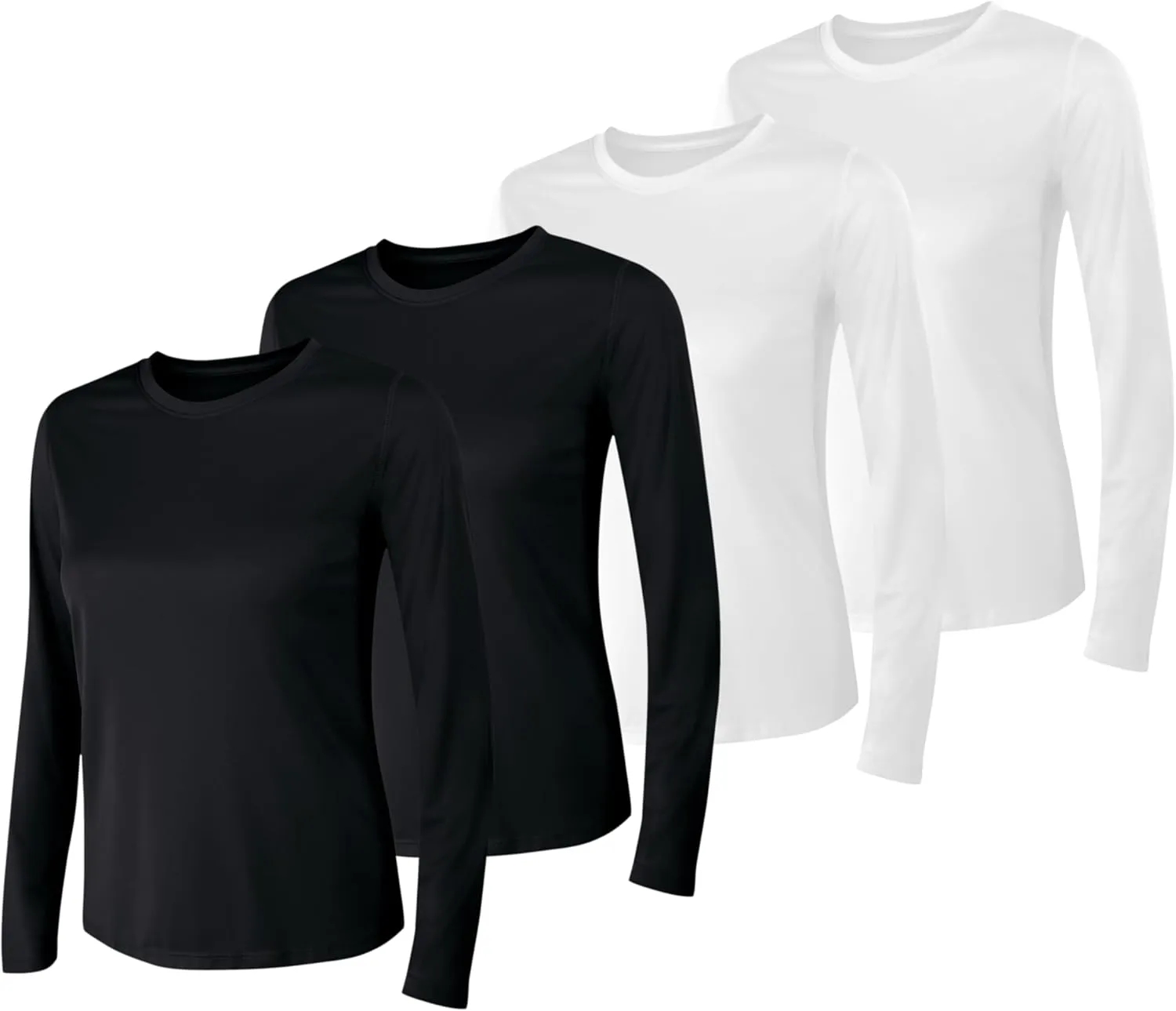 Hanes Women's Cool DRI Long Sleeve Performance T-Shirt, Moisture-Wicking Tee, 40  UPF Protection, 1 or 4 Pack