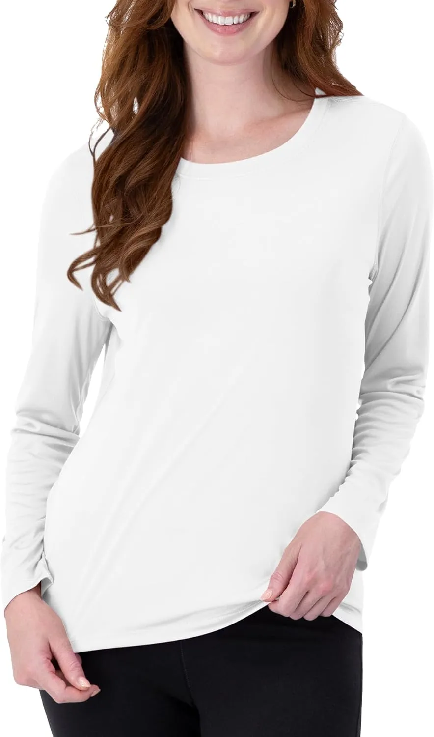 Hanes Women's Cool DRI Long Sleeve Performance T-Shirt, Moisture-Wicking Tee, 40  UPF Protection, 1 or 4 Pack