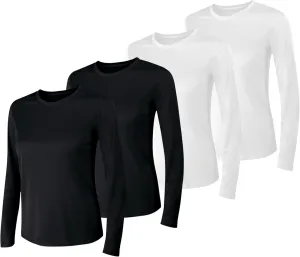 Hanes Women's Cool DRI Long Sleeve Performance T-Shirt, Moisture-Wicking Tee, 40  UPF Protection, 1 or 4 Pack