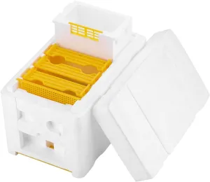 Harvest Bee King Box, Genuine Building, Outstanding Garden Pollination, White Washed for Temperature Control, Easy to Use Add On Box
