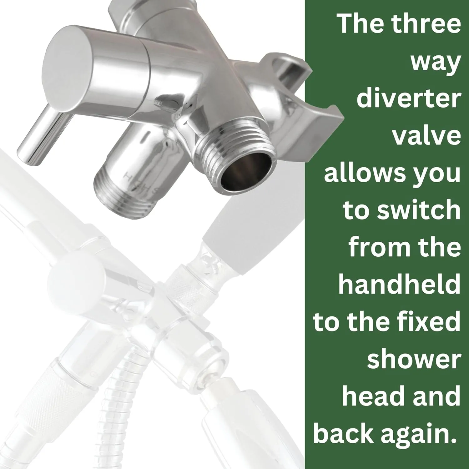High Sierra Showerheads® - Solid Metal 2.0 GPM High-Flow 3-Way Shower Head and Handheld Combo Kit with Slip-Free Grip - Brushed Nickel