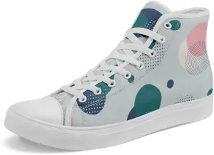 High-top Canvas Shoes for Girls Boys Lightweight Yoga Casual Walking Sneakers Anti-Slip White Flat Footwear Unisex
