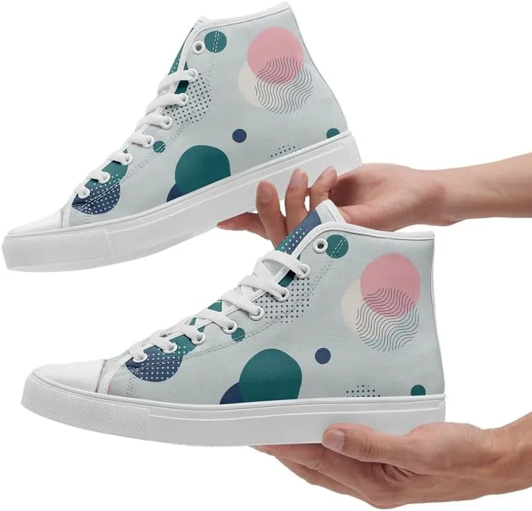 High-top Canvas Shoes for Girls Boys Lightweight Yoga Casual Walking Sneakers Anti-Slip White Flat Footwear Unisex