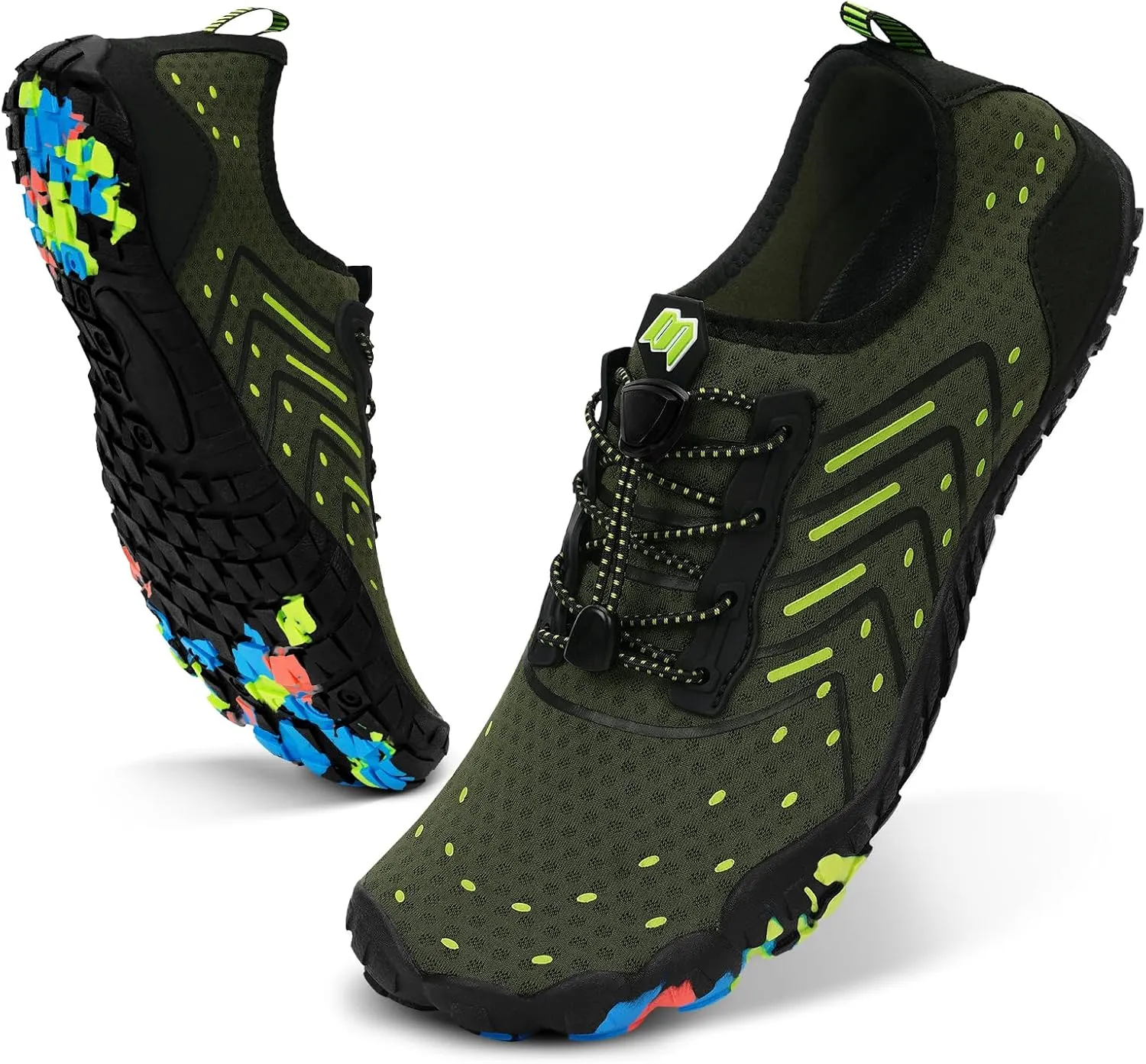 Hike Barefoot Water Swim Shoes for Women Men Footwear, Beach Sports Quick Dry Aqua Wide Toe Box Non-Slip Athletic Shoes for Pool River Hiking Diving Surfing Kayaking Boating Fishing Water Sports Gym