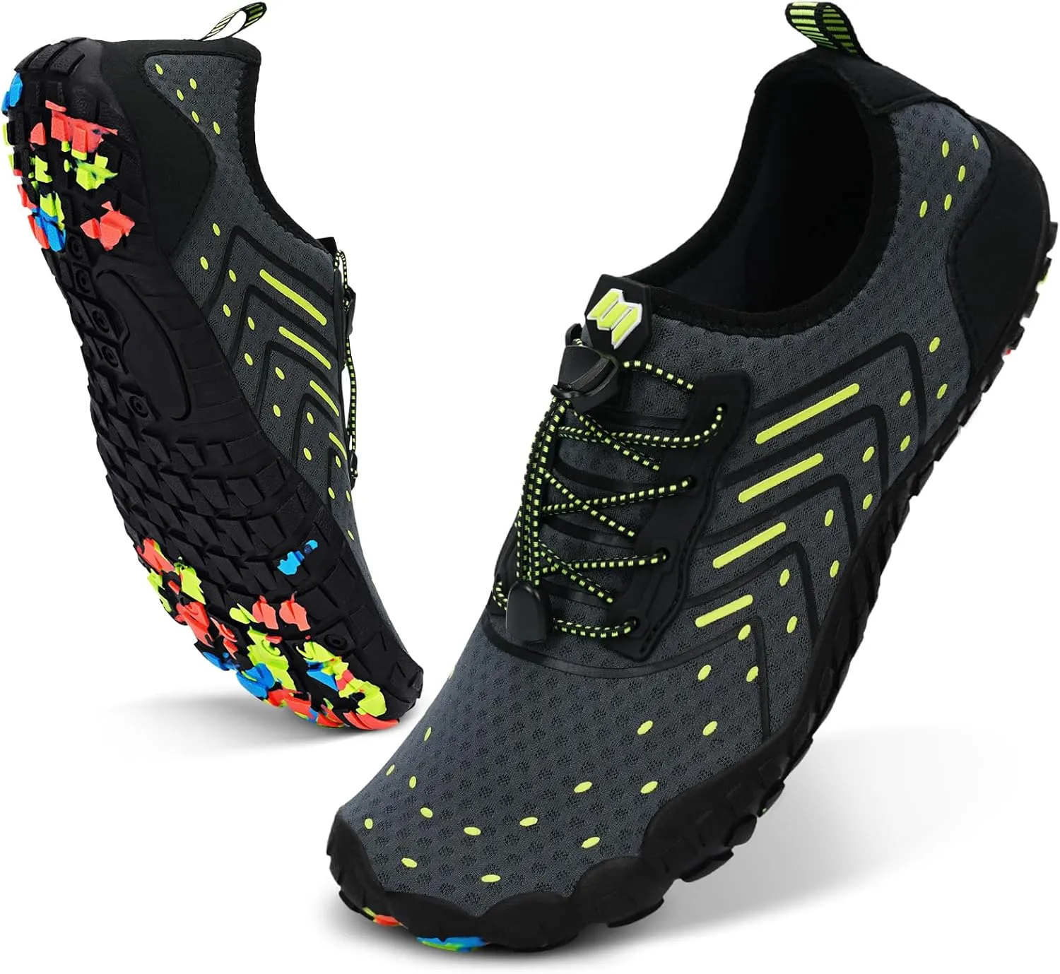 Hike Barefoot Water Swim Shoes for Women Men Footwear, Beach Sports Quick Dry Aqua Wide Toe Box Non-Slip Athletic Shoes for Pool River Hiking Diving Surfing Kayaking Boating Fishing Water Sports Gym