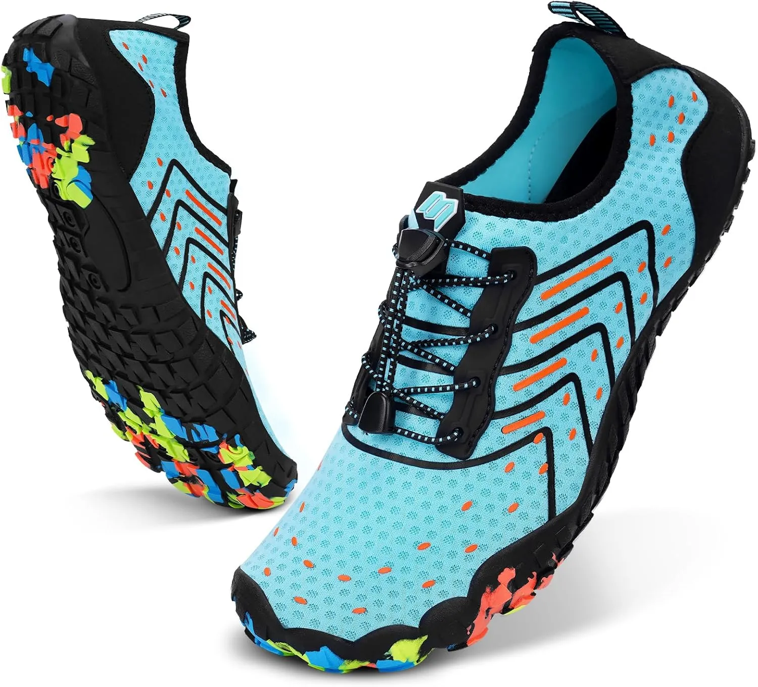 Hike Barefoot Water Swim Shoes for Women Men Footwear, Beach Sports Quick Dry Aqua Wide Toe Box Non-Slip Athletic Shoes for Pool River Hiking Diving Surfing Kayaking Boating Fishing Water Sports Gym