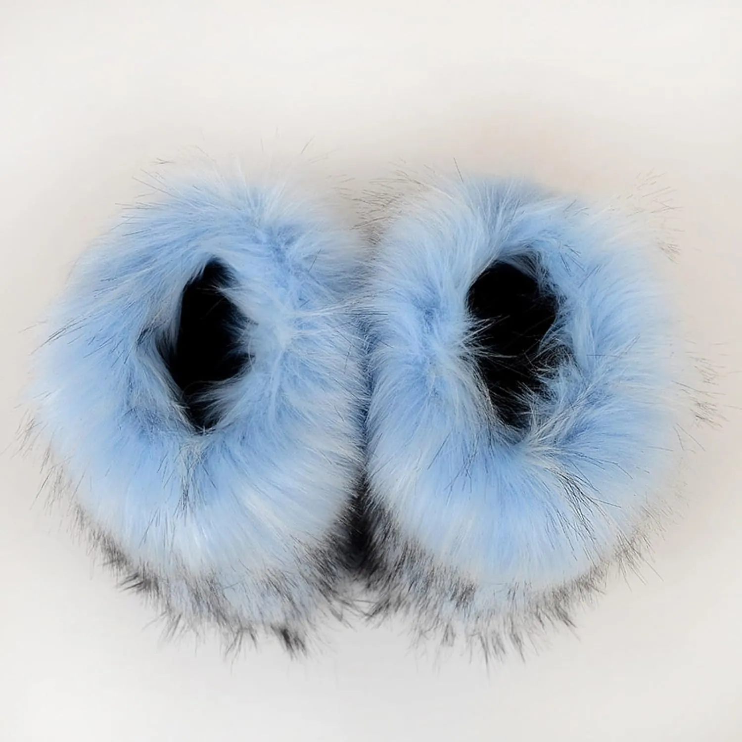 HINDOLA Womens Faux Fur Boots Fuzzy Fluffy Furry Round Toe Suede Boots Winter Comfy Plush Warm Snow Boots Comfortable Winter Ankle Booties Anti Slip Outdoor Indoor Flat Shoes