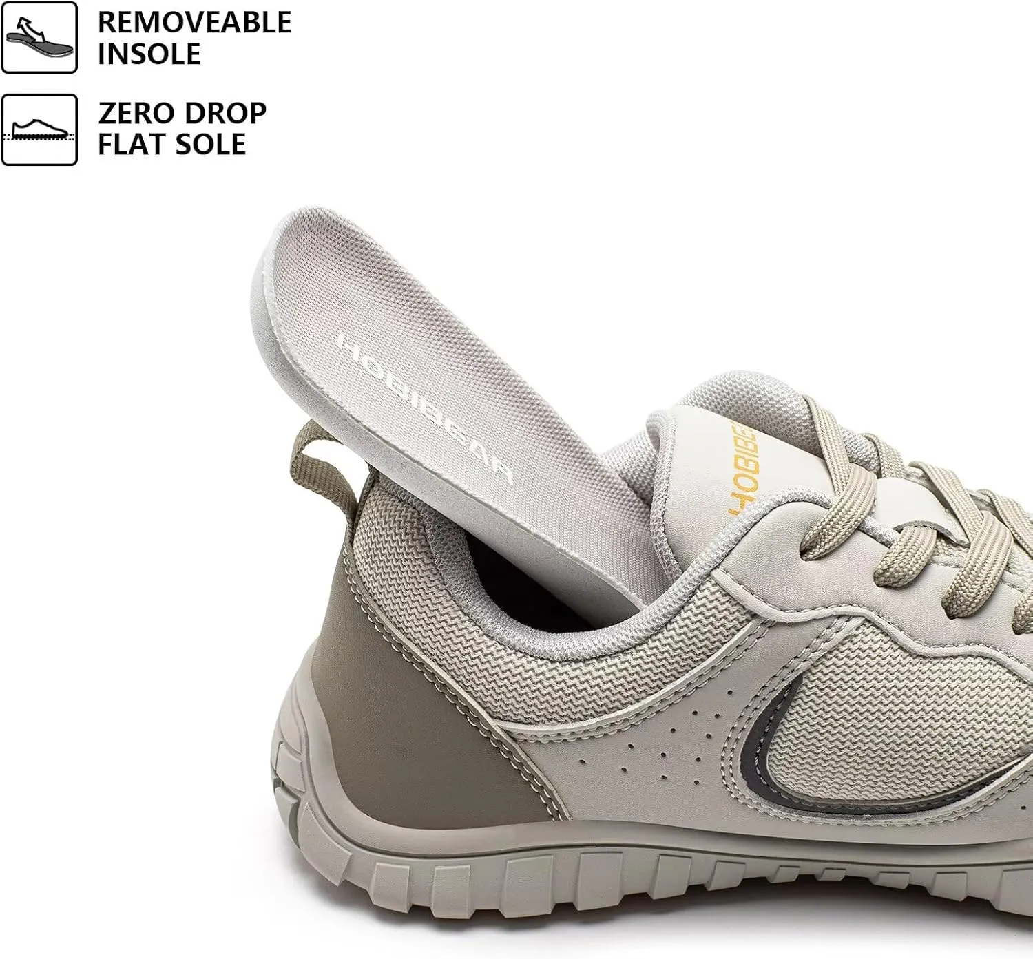 HOBIBEAR Mens Barefoot Shoes | Wide Toe Box | Comfortable Trail Running Sneaker