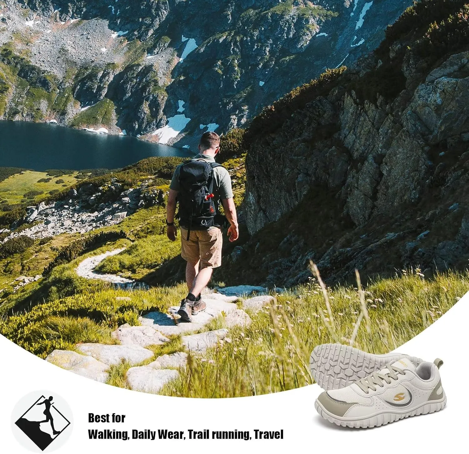HOBIBEAR Mens Barefoot Shoes | Wide Toe Box | Comfortable Trail Running Sneaker