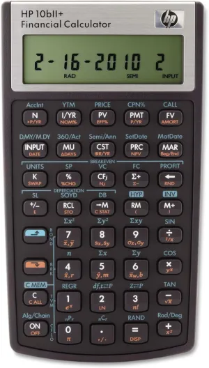 HP 2716570 10bII  Financial Calculator, 12-Digit LCD