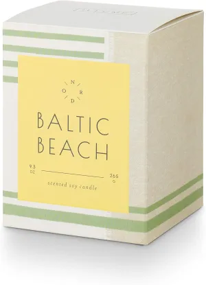 Illume Baltic Beach Seafare Glass Candle, 9.3 oz, White