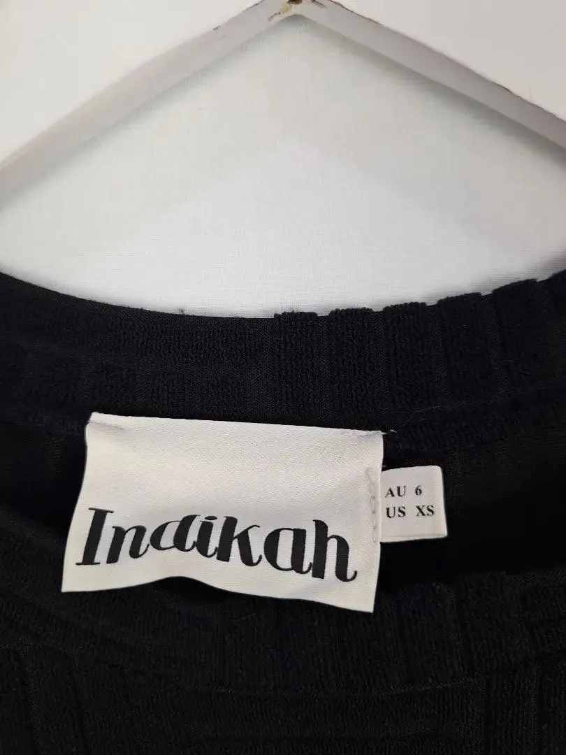 Indikah Textured Grid Comfy Cropped Top Size 6