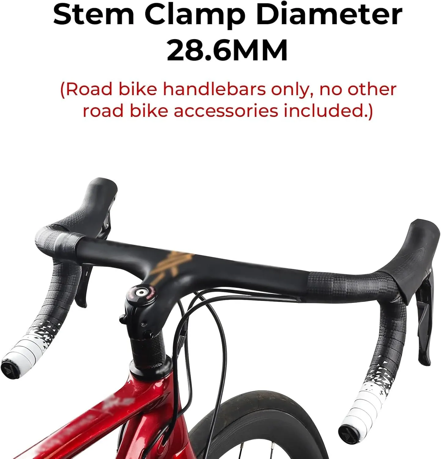 Integrated Handlebar, Road Bike Handlebar Aluminum Alloy Lightweight Drop Bar Bicycle -7Angle 420mm Matte Black Handlebar for Road Bicycle(Matte Black)