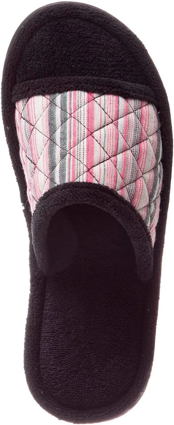 isotoner Womens Diamond Quilted Microterry Renae Slide