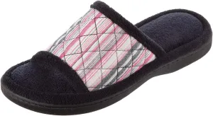 isotoner Womens Diamond Quilted Microterry Renae Slide